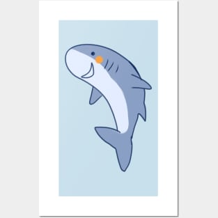 Cute Shark illustration Posters and Art